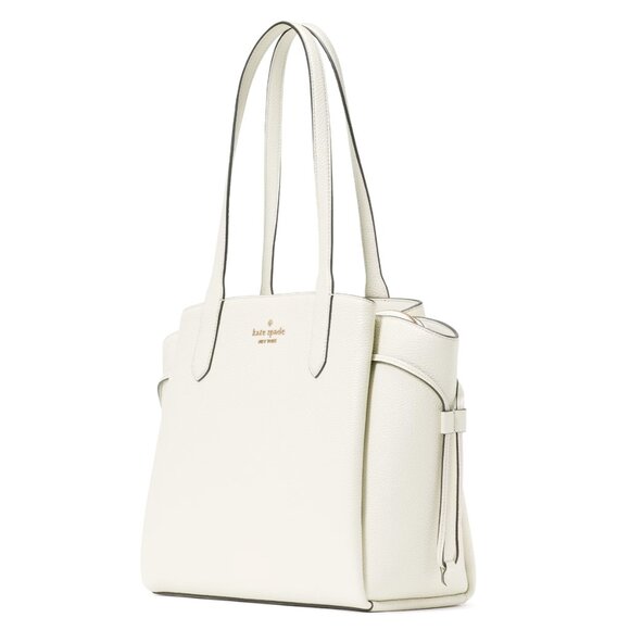 New Kate Spade Dumpling Medium Tote Pebble Leather Meringue - Picture 3 of 5